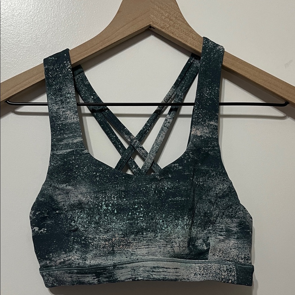 lululemon athletica Strappy Sports Bra - Navy and Gray